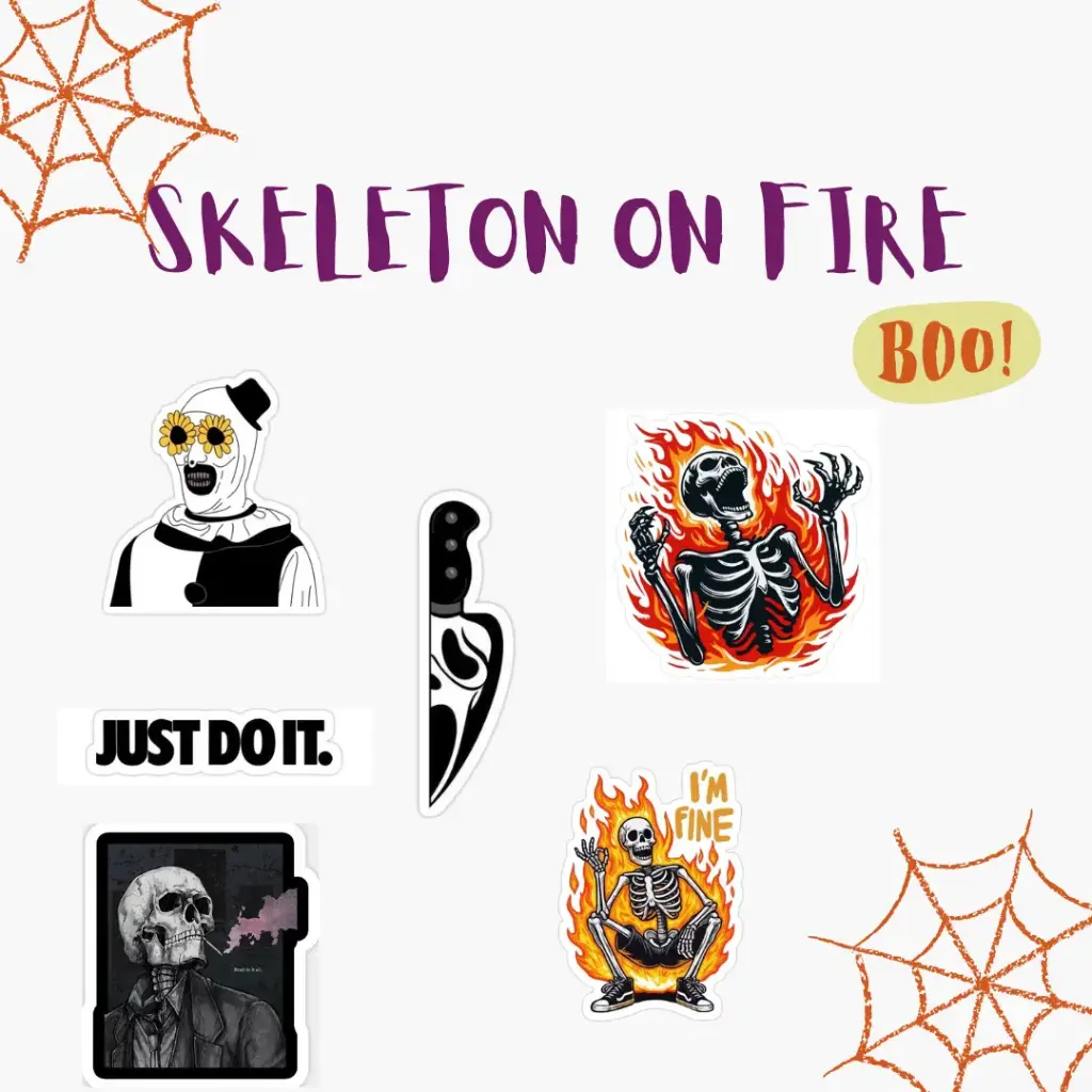 Skeleton On Fire